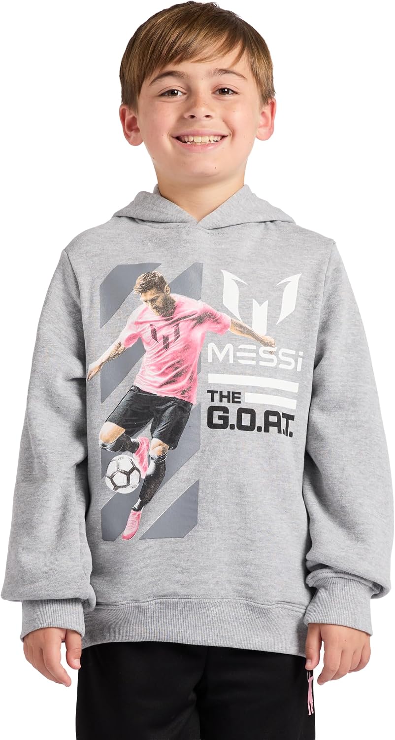 Boys' Lifestyle Long Sleeve Sweatshirt, Standard Fit Hoodie Sweatshirt, Comfortable