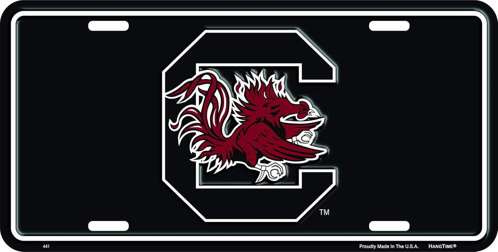Hangtime South Carolina Gamecocks Novelty License Plate Black Background