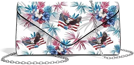 250th Anniversary USA Evening Clutch Purse for Women Butterfly Flower Formal Wedding Cocktail Prom Party Handbag