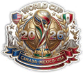 eDesign World Cup 2026 Canada Mexico USA Gold Crest Soccer Sticker Vinyl - 4 Inches - Premium Waterproof Vinyl Sticker for Cars Trucks Laptops Water Bottles and More - Weatherproof and Durable 2-Pack