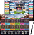 AhfuLife Large World Cup Tournament Schedule Poster, A1 Size-32.6" x 23.2", 2 Pcs Soccer Calendar Wall Chart Decorations, 2026 Soccer Tournament Wallchart for Fans Home Office Bar Party Decor (A1-Folded)