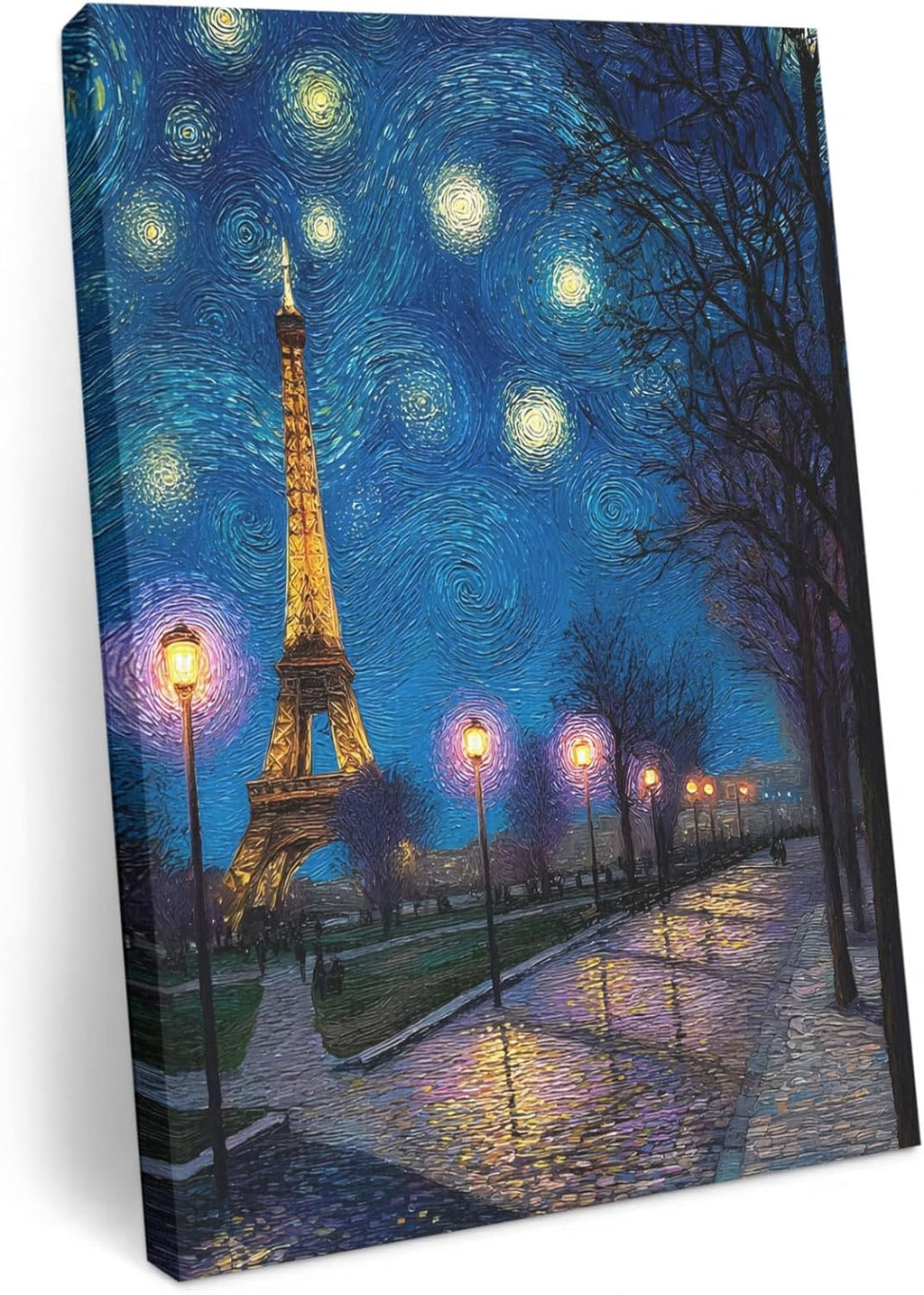 Ship Next Day - Blue City Wall Art, Modern Abstract Art Contemporary Luxury Canvas Print Painting Artwork Picture for Wall Living Room Bathroom Bedroom Kitchen Office Dining Room Decor 24"x32"