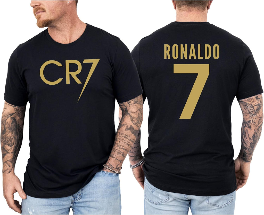 Ronaldo 7 Two-Sided Graphic T-Shirt for Men & Women | Unisex Adult Tee with Front & Back Print