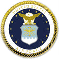 US Air Force Auto Medallion – 2 Inches UASF Metal Logo for Car - US Air Force Gifts for Veterans| Disabled USMC Vet Owned Small Business