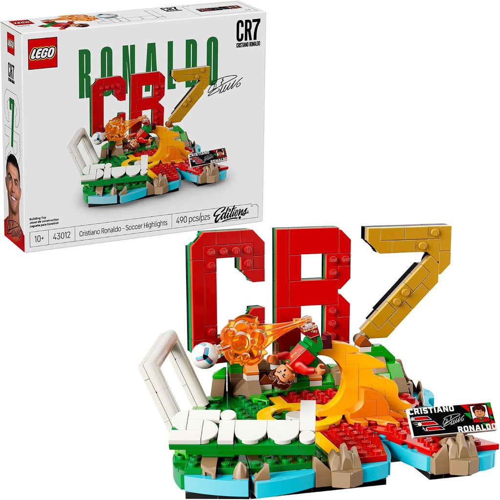 Editions Cristiano Ronaldo – Soccer Highlights - Building Set for Boys & Girls, Ages 10+ - Collectible Soccer Gift with Plaque - Kids Bedroom or Shelf Decor - 43012