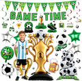 Soccer Party Decorations Kit - 23 Pcs: World Cup & Soccer Birthday Party Supplies with Balloons, Banner, Swirl Streamers & Honeycomb Balls - Table Centerpiece Set for Soccer Game Day Party Decorations