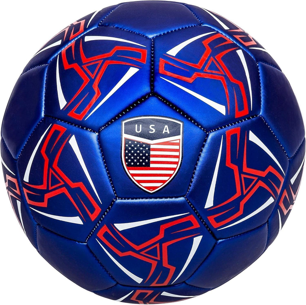 Western Star Soccer Ball USA - Official Match Grade Soccer Balls - Youth & Adult - Attractive and Durable Design - World Cup