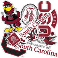 Desert Cactus University of South Carolina Gamecocks USC Cocky Sticker Vinyl Decals Laptop Water Bottle Car Scrapbook Sheet T2 (Type 2-3)