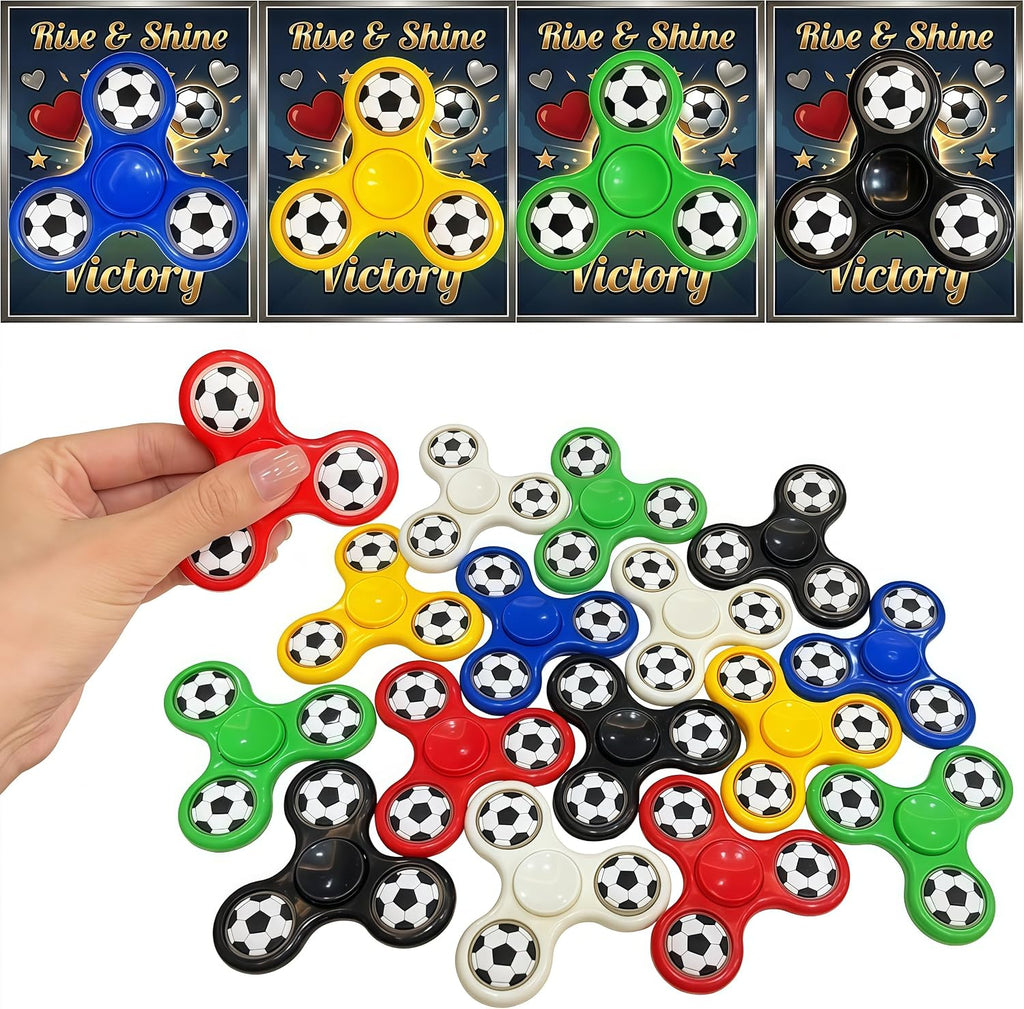 2026 World Cup Soccer Fidget Spinners with Cards, 12 Pack Soccer Goodie Bags Stuffers for Birthday Party, Soccer Party Favors, Fidget Toys Bulk, Stress Relief Fidget Spinners for Adult