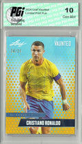Cristiano Ronaldo 2024 Leaf Vaunted #V-03 Gold SP 25 Made Card Debut Year PGI 10
