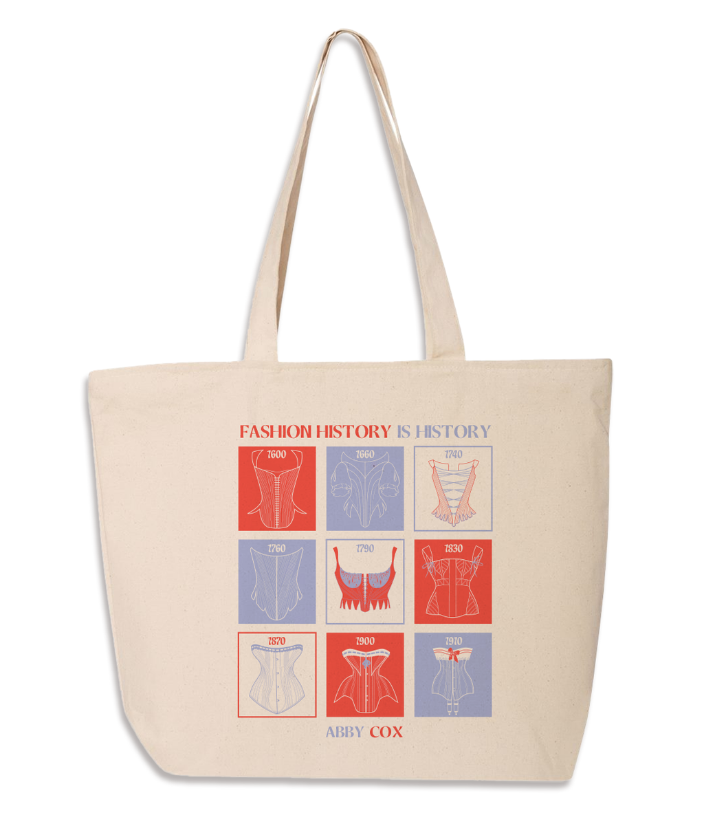 Fashion History Is History Corset Tote