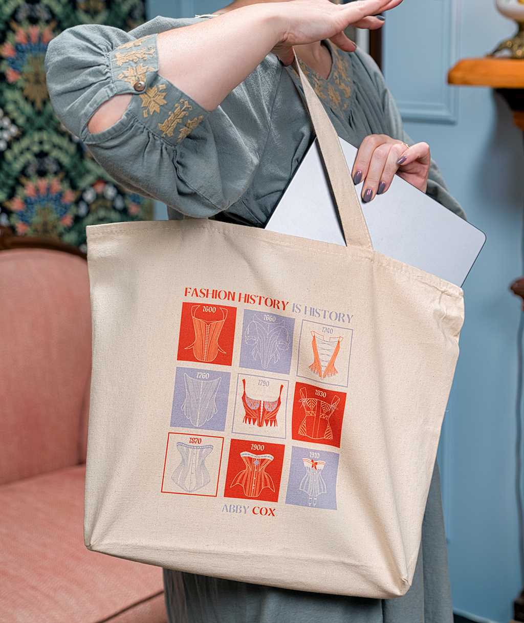 Fashion History Is History Corset Tote