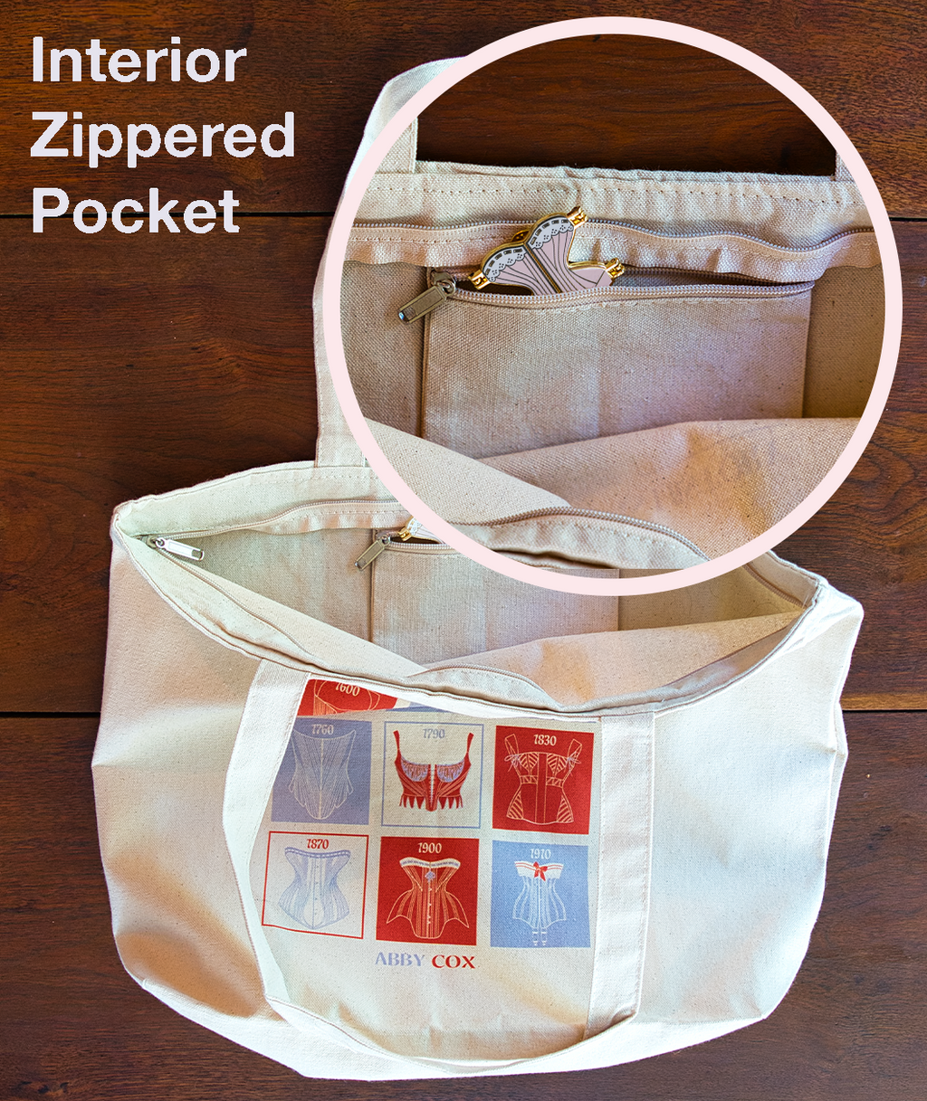Fashion History Is History Corset Tote