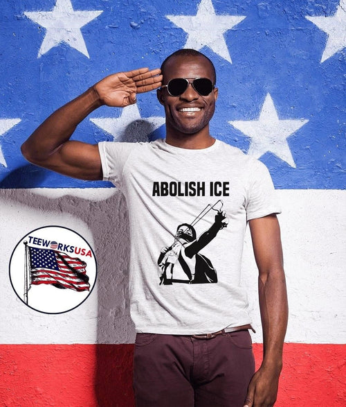 Abolish Ice Activist with Slingshot Graphic shirt