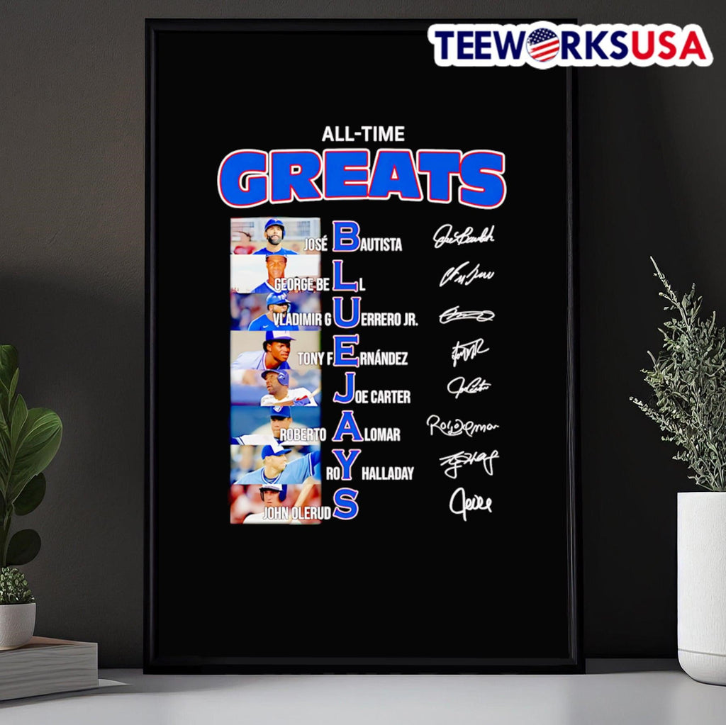 All-time Greats Blue Jays José Bautista George Bell Vladimir Guerrero Jr Tony Fernández Joe Carter Roberto Alomar Roy Halladay Shirt