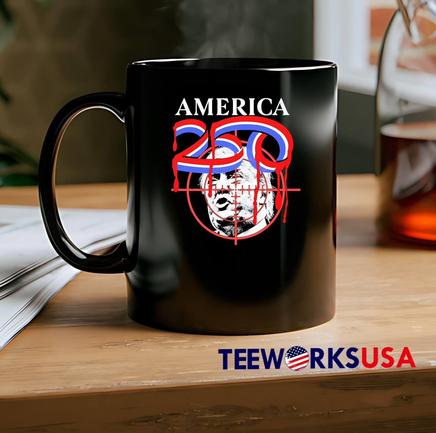 America 250 Drip Text Target shirt