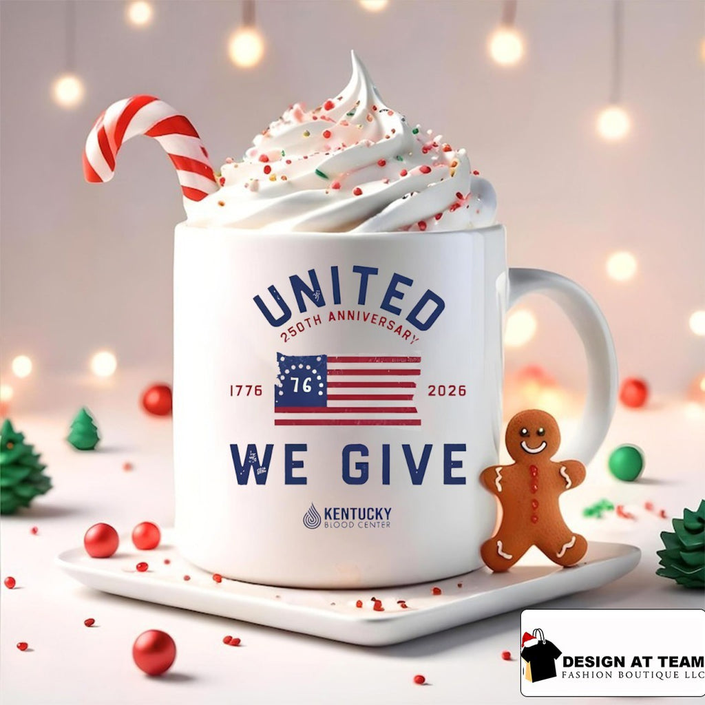 American flag United 250th Anniversary 1776 76 2026 We Give Kentucky Blood Center shirt