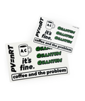 Coffee and the Problem Notebook Stickers