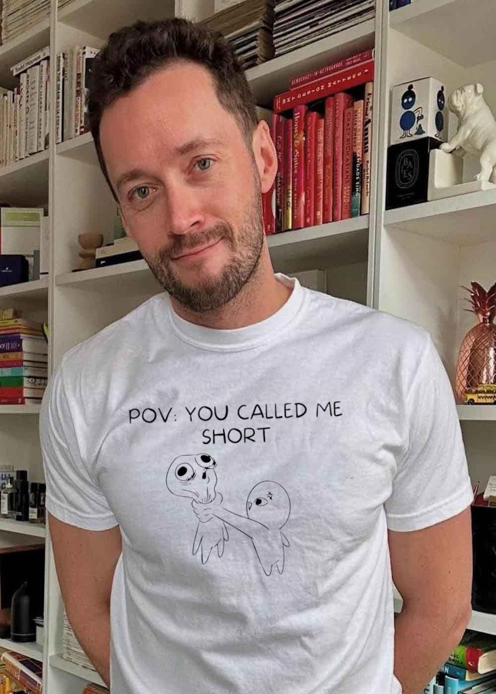 Angry Character Choking Person Pov You Called Me Short T-Shirt