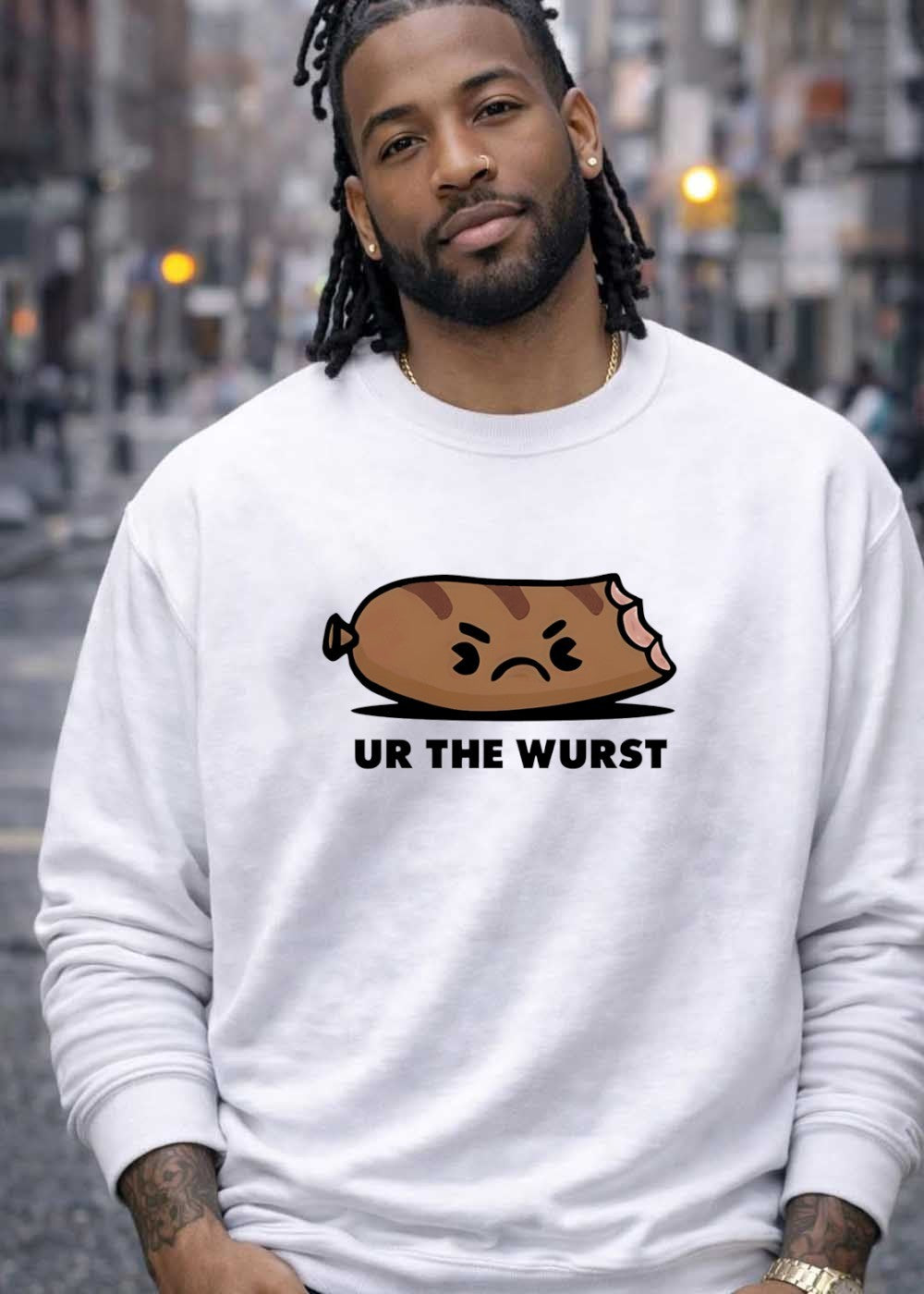 Angry Sausage Pun Ur the Wurst T-Shirt
