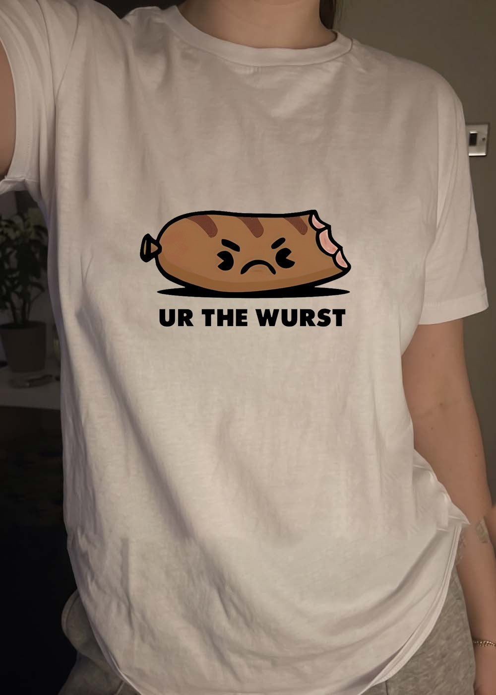 Angry Sausage Pun Ur the Wurst T-Shirt