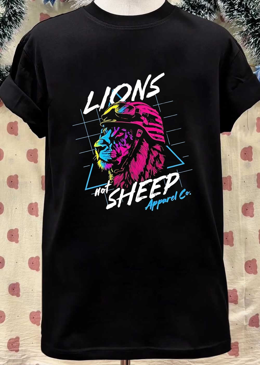 Apparel Co. Lions not Sheep Helmeted Lion T-Shirt