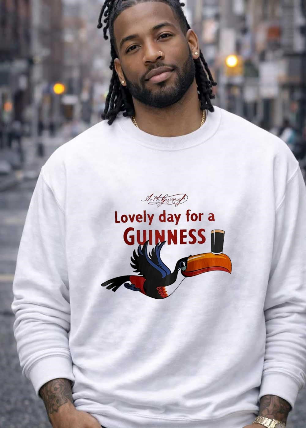 Arthur Guinness Lovely Day For A Guinness Toucan Bird Beer shirt