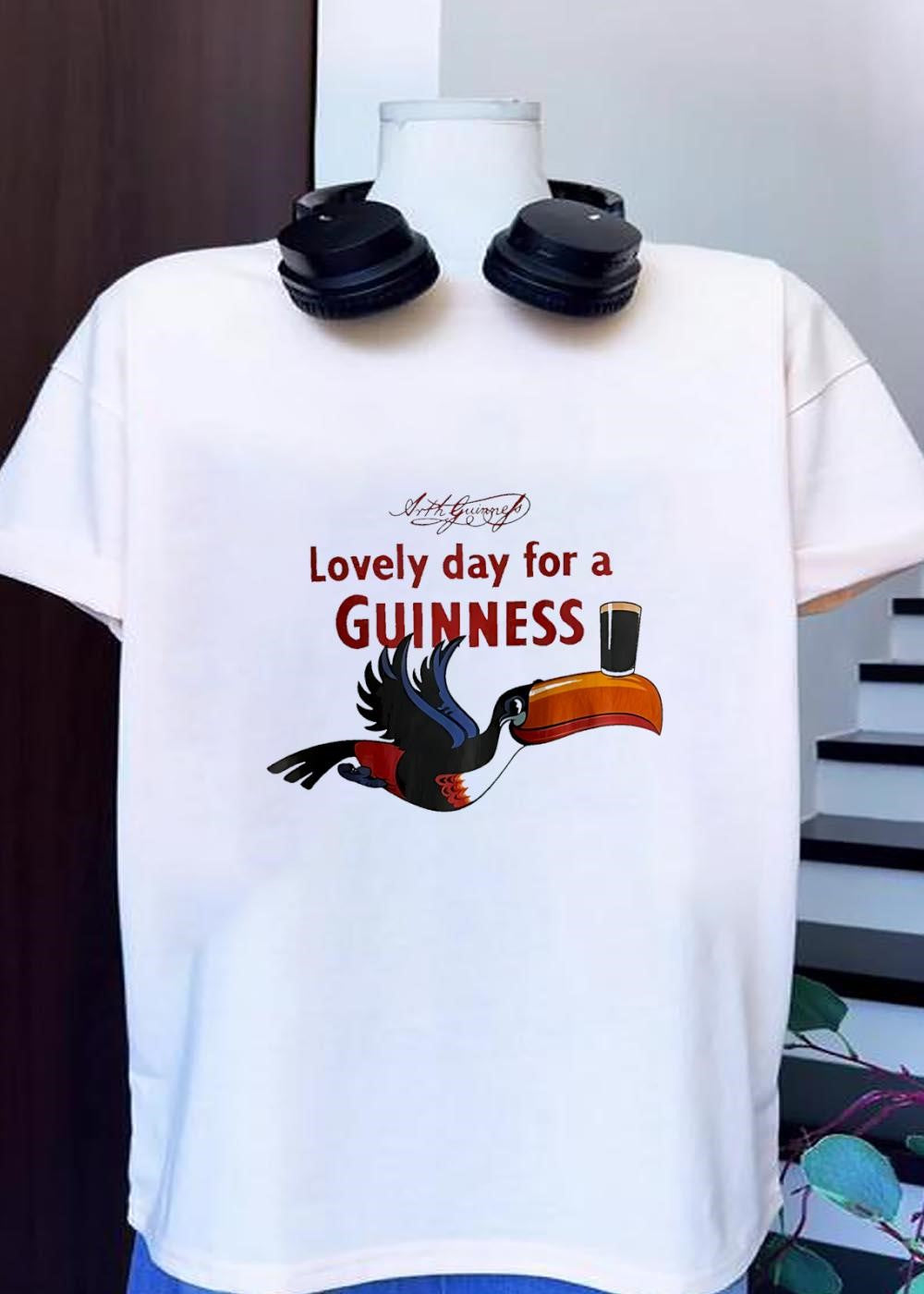 Arthur Guinness Lovely Day For A Guinness Toucan Bird Beer shirt