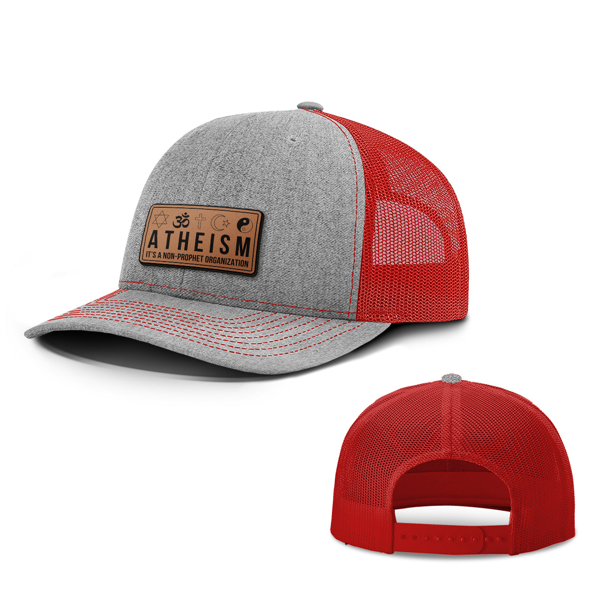 Atheism Non Prophet Leather Patch Hats