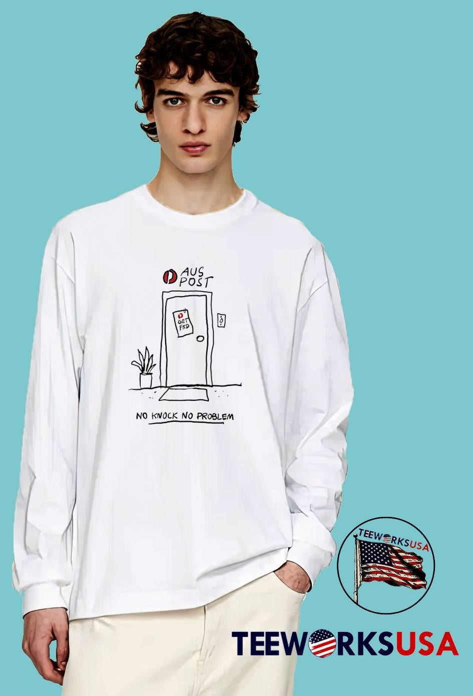 Aus Post Get Fkd No Knock No Problem door shirt