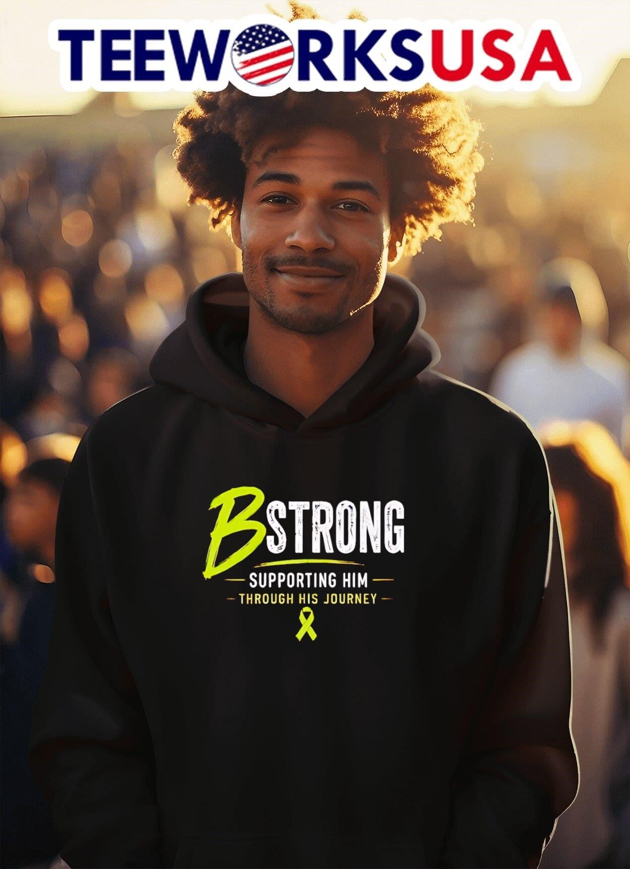B Strong Supporting Him Through His Journey Shirt