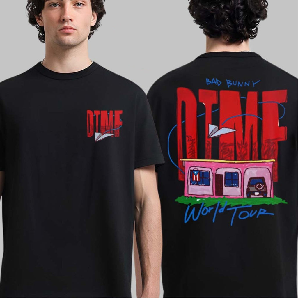 Bad Bunny DTMF World Tour 2026 Merch Paper Airplane Shirt