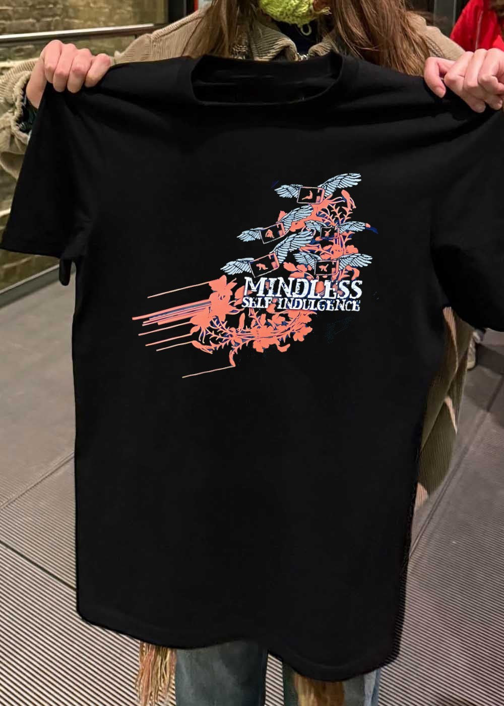 Band Merch Flying Monitors Floral Motifs Mindless Self Indulgence T-Shirt