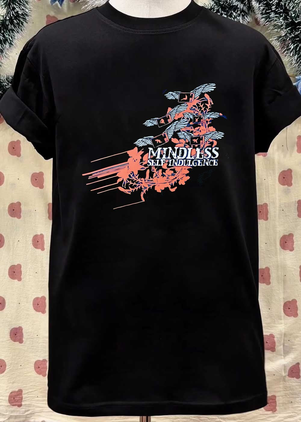 Band Merch Flying Monitors Floral Motifs Mindless Self Indulgence T-Shirt
