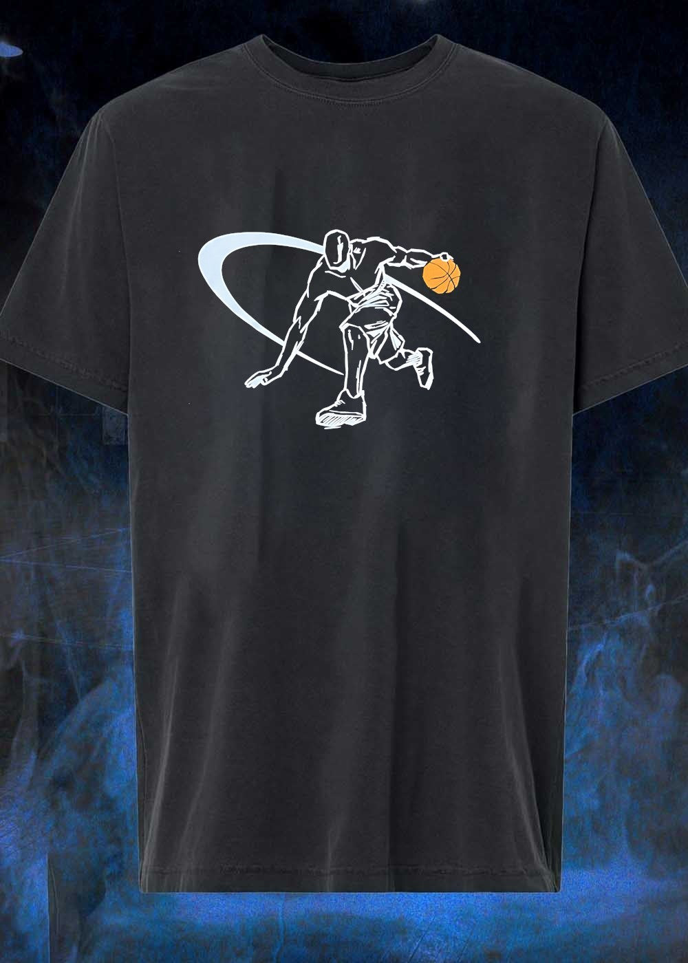 Basketball Player Dribbling Through The Arc Men’s T-Shirt