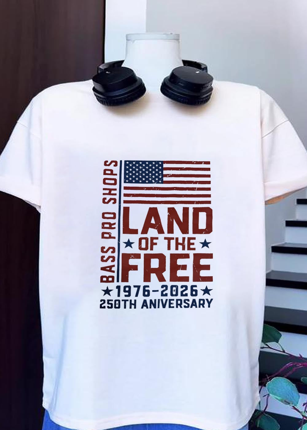 Bass Pro Shops Land of the Free 1976 2026 250th Anniversary T-Shirt