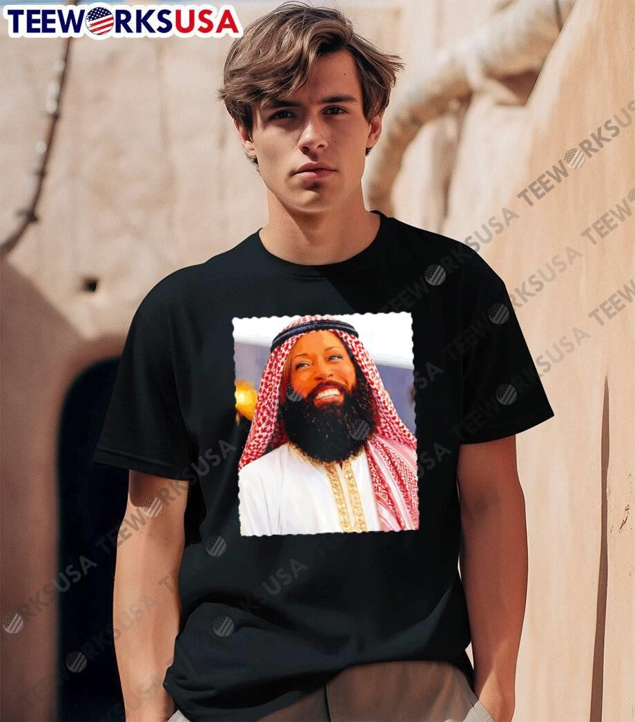 Bearded Man Smiling In Traditional Attire Graphic T-Shirt