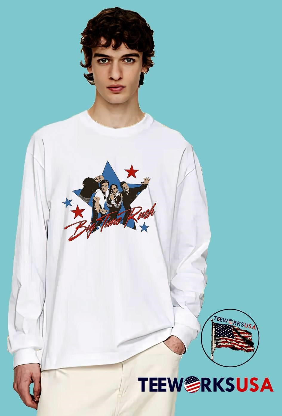 Big Time Rush band members star logo shirt