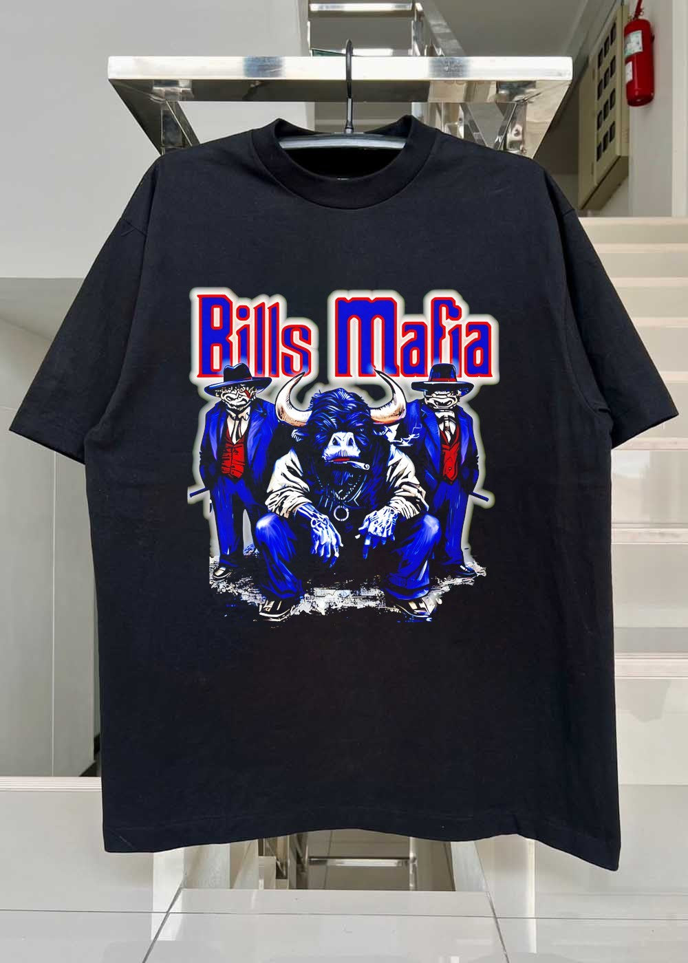Bills Mafia Apparel Buffalo Bull Gangster Trio T-Shirt