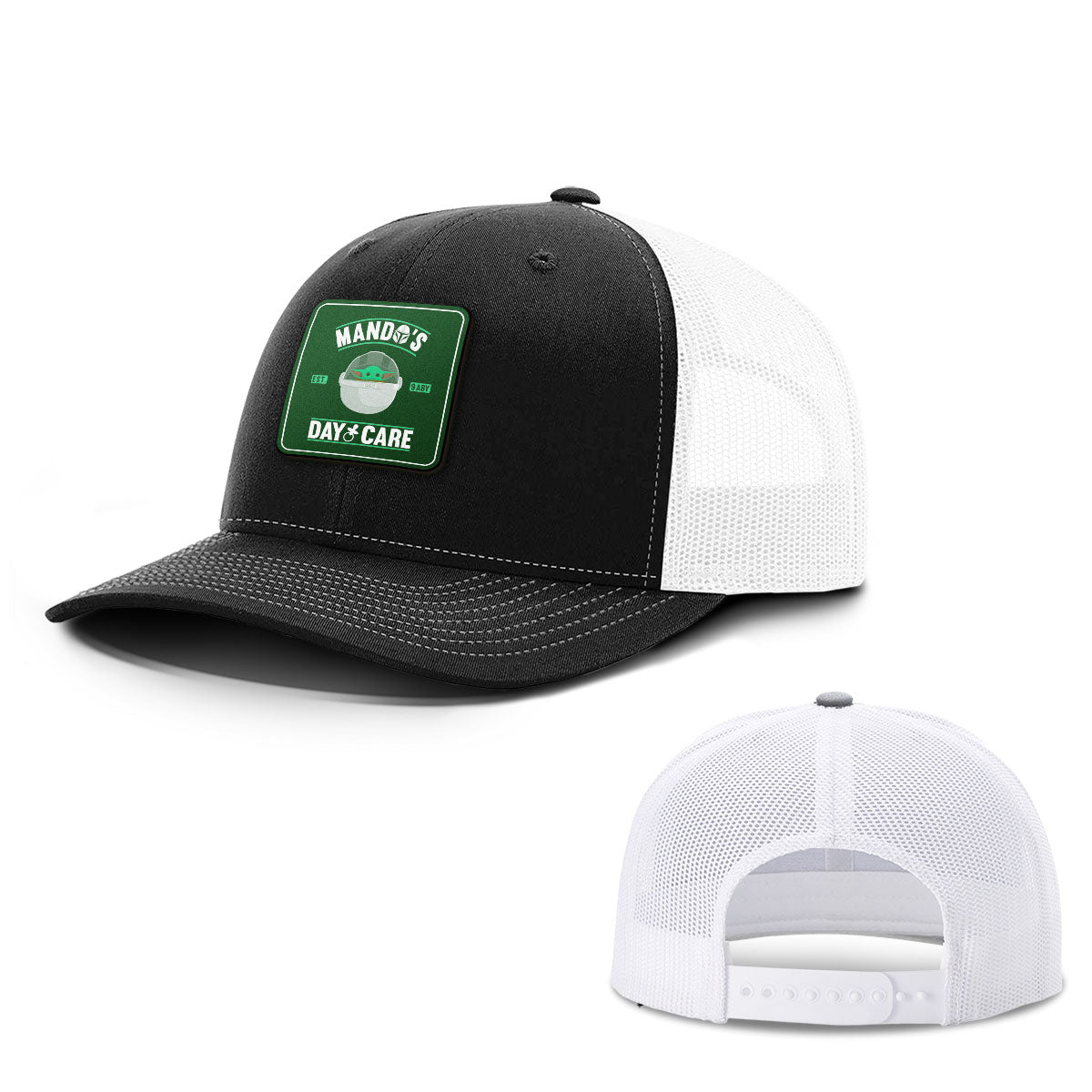 Mando's Daycare Square Patch Hats