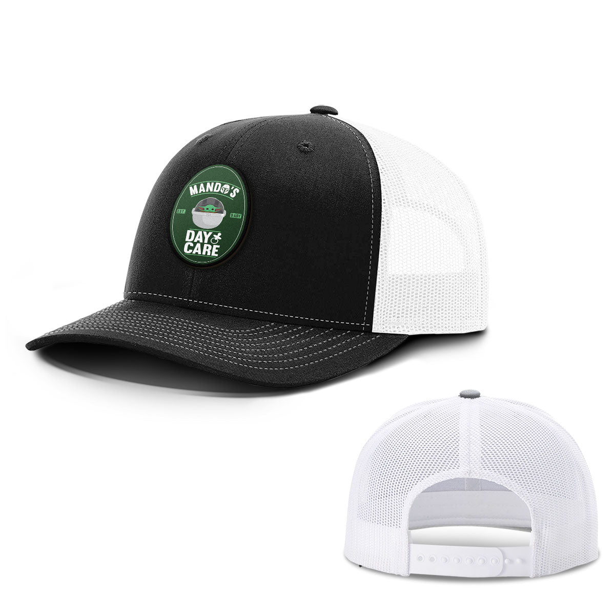 Mando's DayCare Round Patch Hats
