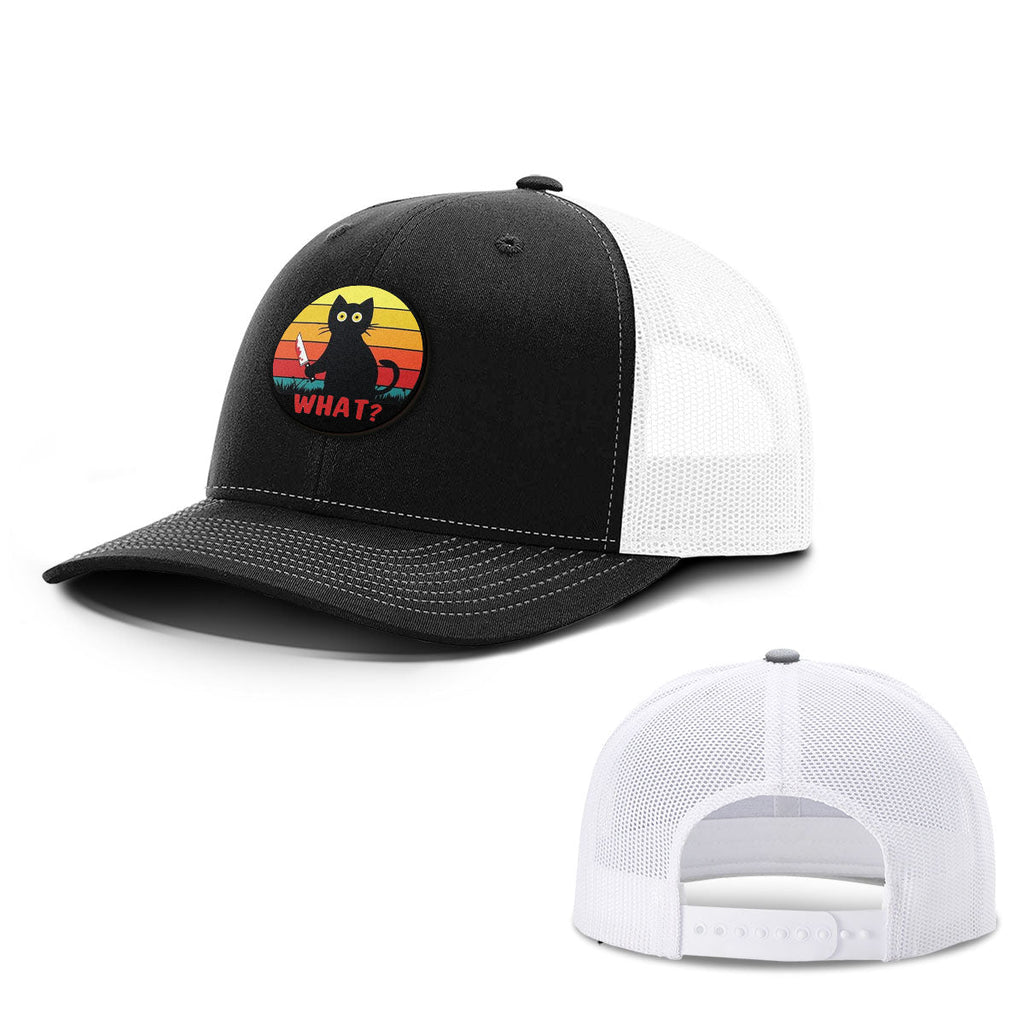 Retro Murderous Cat Patch Hats