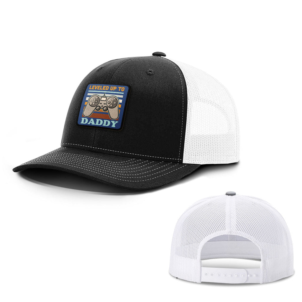 Leveled Up to Daddy Patch Hats
