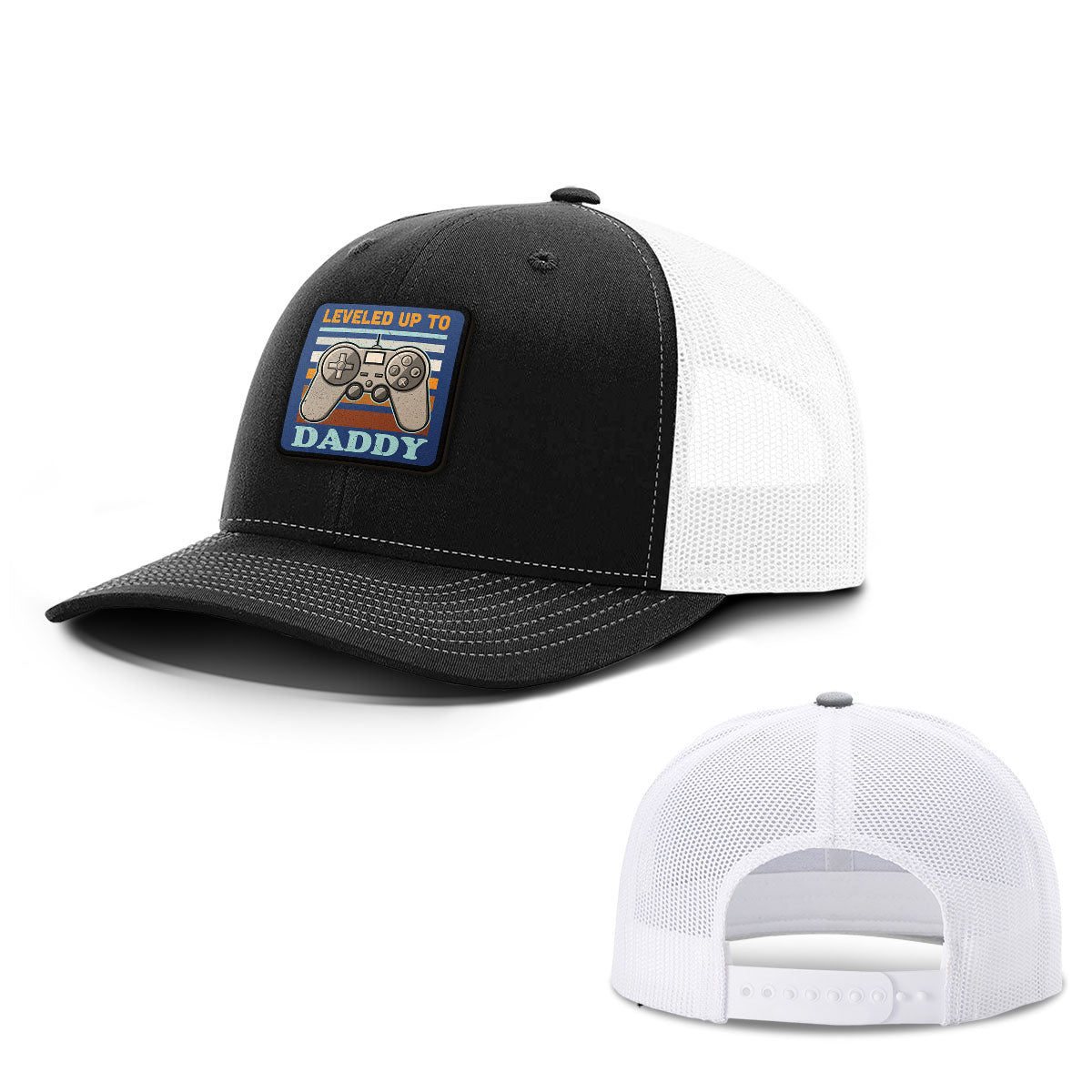 Leveled Up to Daddy Patch Hats