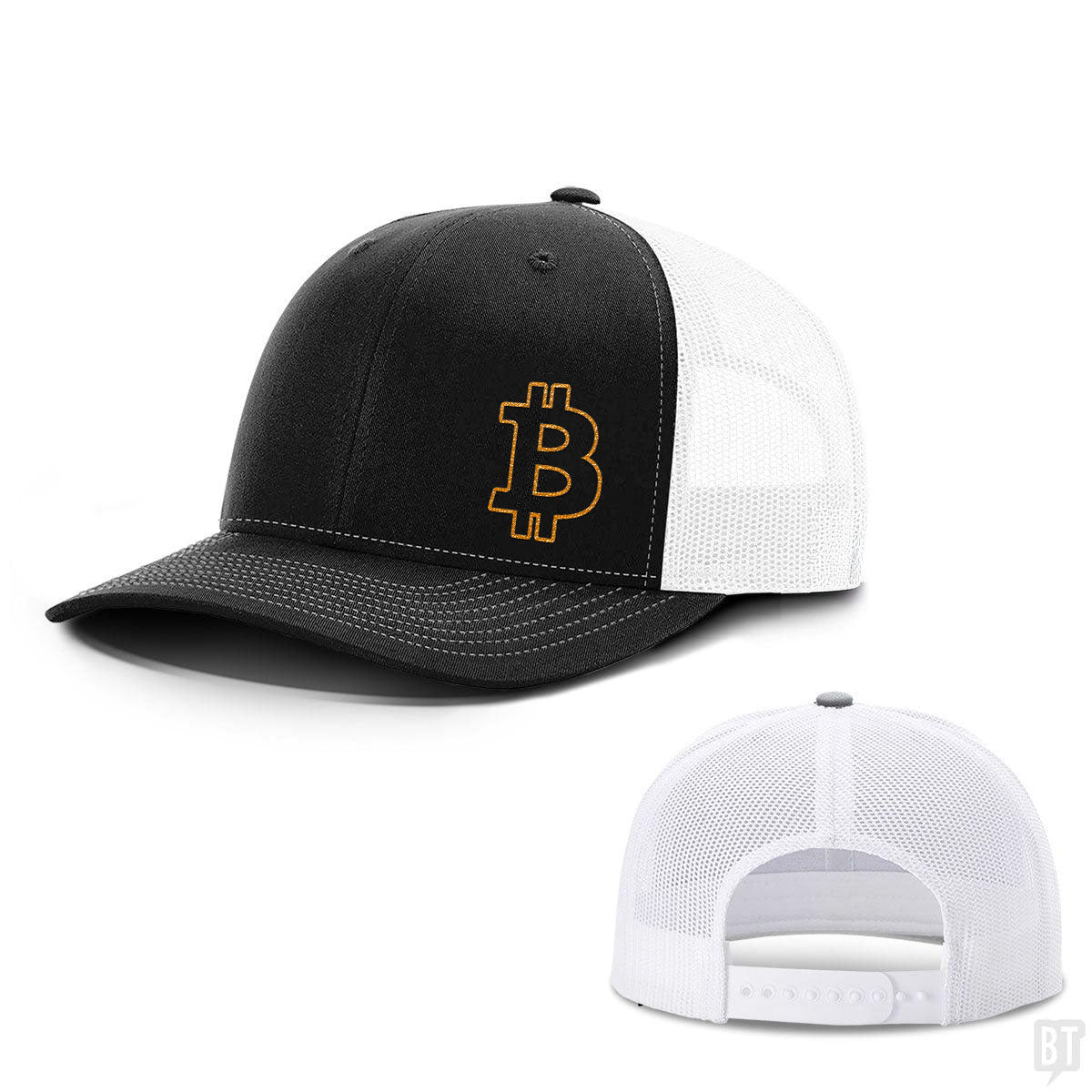Bitcoin Outline Lower Left Hats