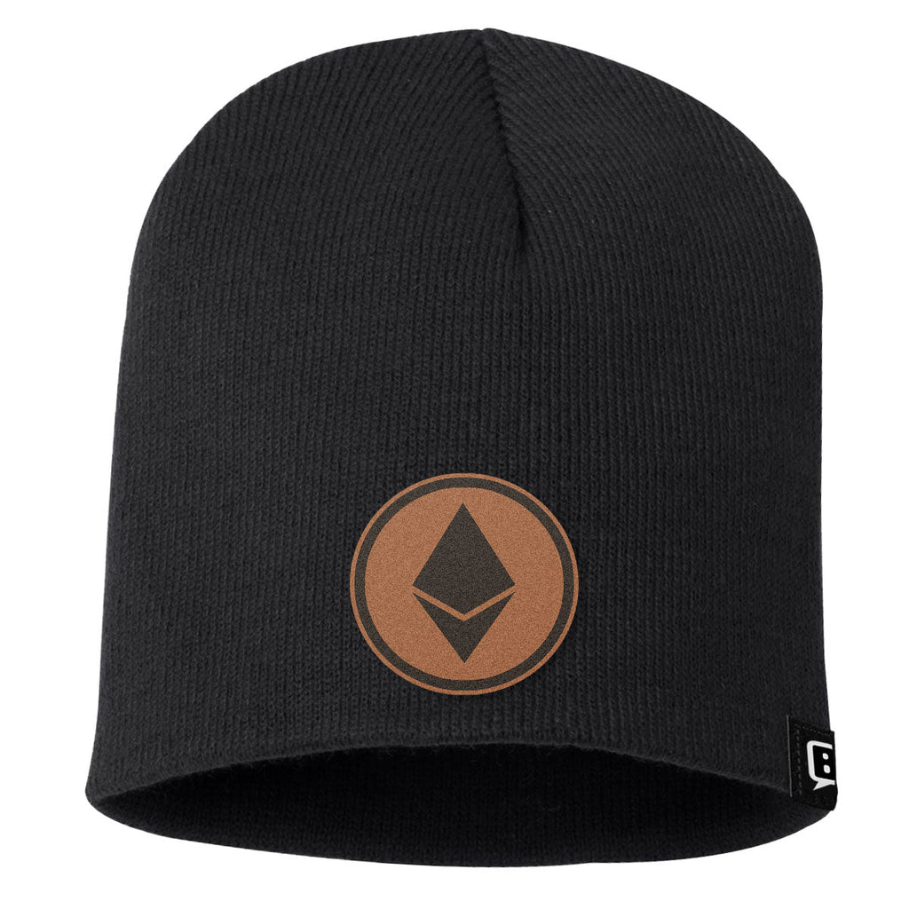 Ethereum Leather Patch Beanies