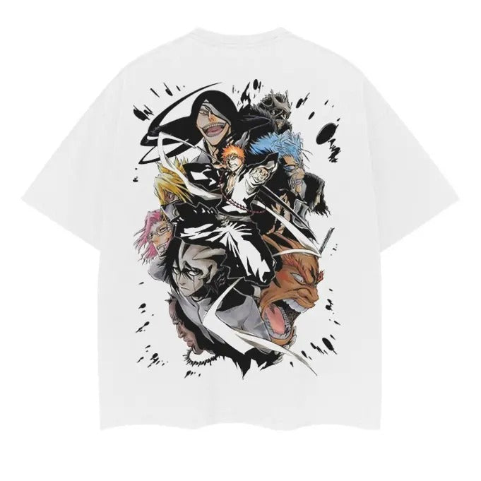 Bleach Thousand Year Blood War Heavyweight Vintage 100 Anime Anime Printed Casual Man White (1)