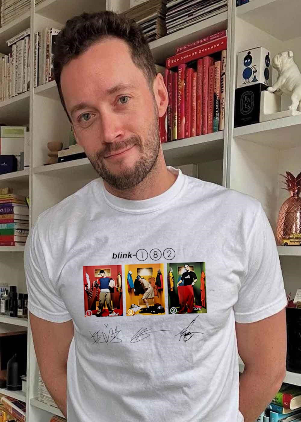 Blink 182 Members With Signatures shirt