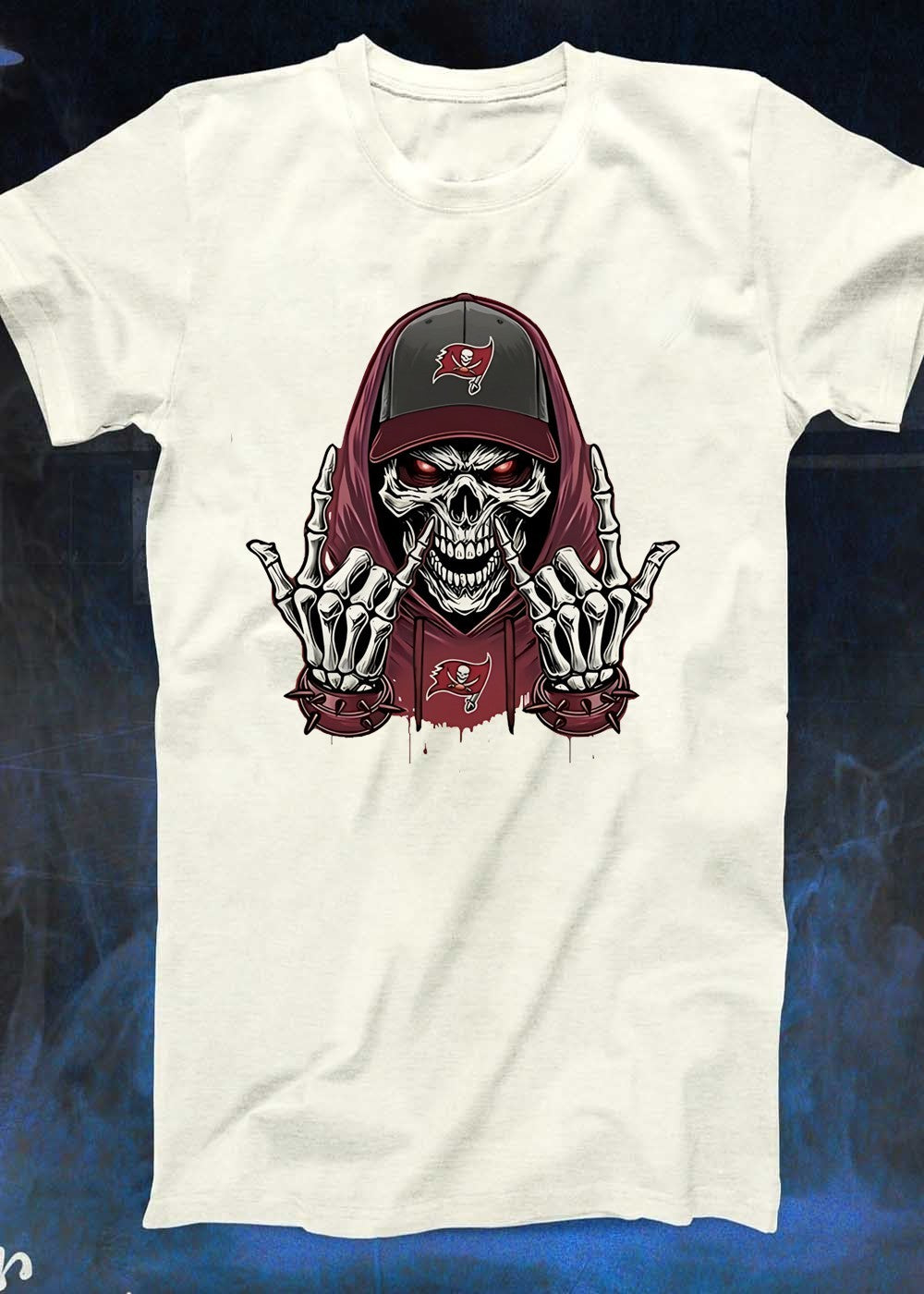 Buccaneers Skeleton Hooded Graphic Rock On Buccaneers T-Shirt
