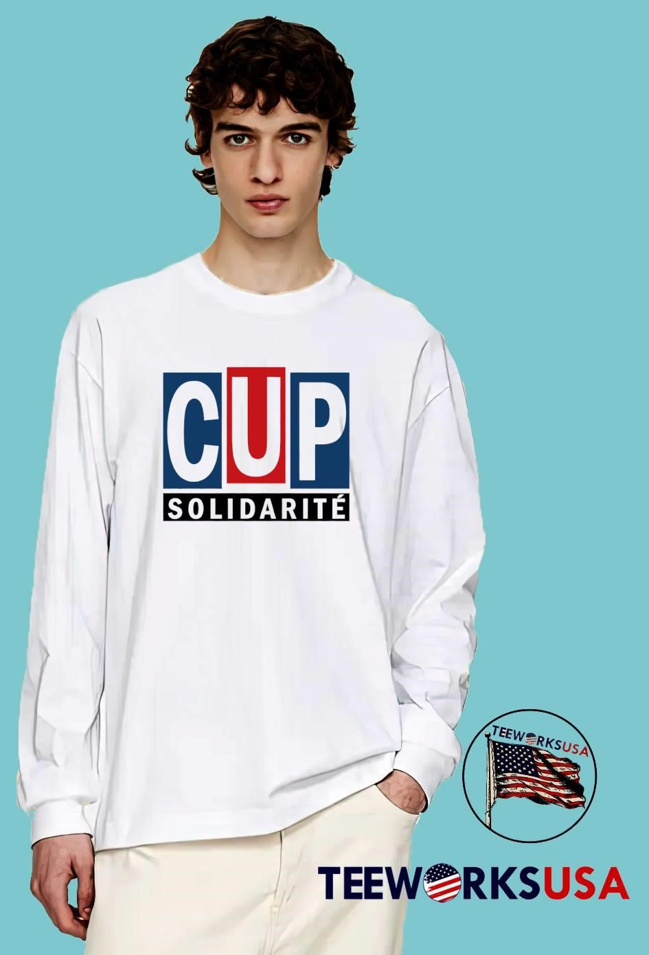 CUP Solidarity Red White Blue Logo T-Shirt